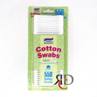 SIMPLY SOFT BODYCARE COTTON SWABS 550 CT